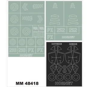 Montex 1/48 masks & markings Trumpeter kit#02893 DH Hornet - MM48418 - Imagen 1 de 1