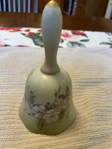 Vintage Hand Painted Nippon Dinner Bell with Beautiful Floral Design - Picture 1 of 5