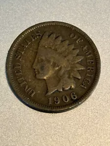 Penny testa di indiano 1906, buona data - Foto 1 di 4