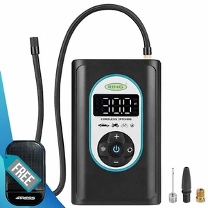 Cordless Rechargeable Car Bike Tyre Inflator Pump with LED Light RTC4000. +M - Picture 1 of 18