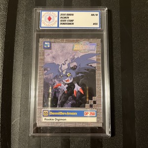2000 Digimon Demidevimon 55 Rookie Silver Stamp Bandai Vintage Slabbed Card MYPC