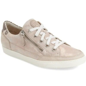 Sneaker bassa Paul Green Wilson in pelle metallizzata con zip e pizzo rosa - Foto 1 di 15