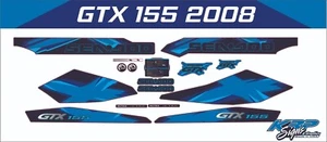 SEADOO GTX 155 X 2008 Graphics / Decal / Sticker Kit BLUE CUSTOM - Bild 1 von 1