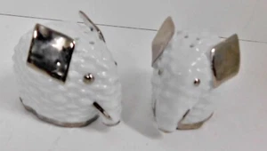 Gucci Vintage Twin White Silver Ceramic Salt Pepper Shakers - Picture 1 of 5