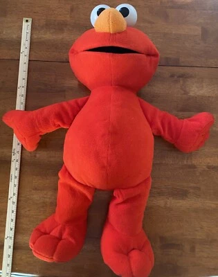 Sesame Street BIG BOOK ELMO JUMBO 28” Peluche Fisher Price 2002 Grande Relleno De Colección Foto 1 de 4