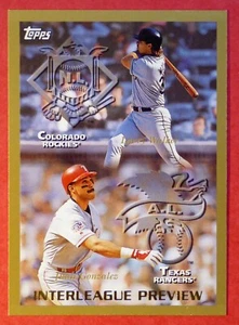 1998 Topps Larry Walker / Juan Gonzalez ILP# 482 (Rockies & Rangers) NM+ HOF - Picture 1 of 2