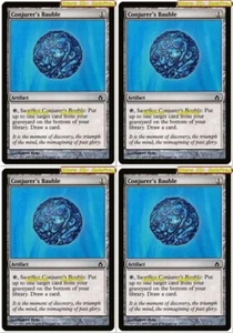 4x CONJURER'S BAUB magic FIFTH DAWN ARTIFACT DRAW A CARD MINT PLAYSET LOT - Picture 1 of 3