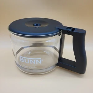 Bunn Coffee Pot 10 Cup Carafe Replacement Glass Black Lid Handle - Picture 1 of 7