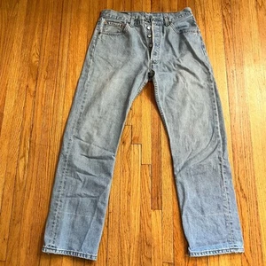 Levis 501 XX Jeans Men 33 x 30 Original Fit Straight Button Fly Distressed - Picture 1 of 10