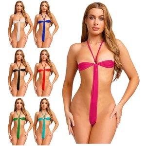 Mujeres Extreme Traje de baño Eslinga Micro Tanga Una Pieza Bikini Lencería Ropa de dormir - Imagen 1 de 76