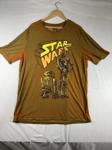 Vintage Herren 2XL (50/52) STAR WARS Single Stitch T-Shirt Tee R2D2 C-3PO Orange/Grün - Bild 1 von 10