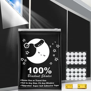 Portable Blackout Curtains, (40" X 57") Blackout Shades, 100% Portable Blackout - Picture 1 of 6