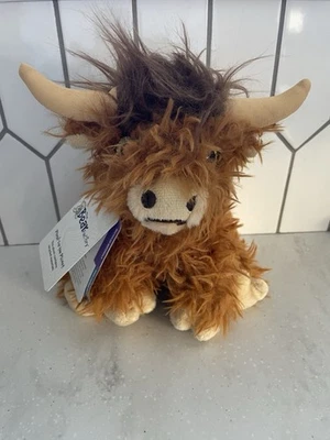 The Bear Factory 2001 Plush 12” SCOTTISH HIGHLAND COW Sitting Long Horn - Image 1 of 4