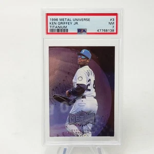 1996 Fleer Metal Universe TITANIUM #3 Ken Griffey Jr RARE FOIL INSERT PSA 7 NM  - Bild 1 von 6