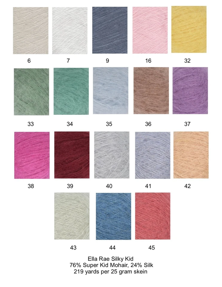 Silky Kid Mohair Yarn from Ella Rae; 17 Colors Available - Image 1 of 4