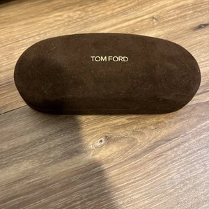 TOM FORD- Hard case Brown suede Sunglasses Eyeglasses Optical Case only - Picture 1 of 5