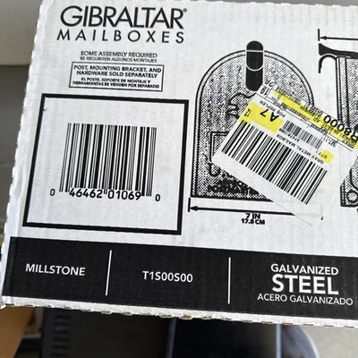 GIBRALTAR MILLSTONE MAILBOX T1S00S00 GRAY GALVANIZED STEEL MEDIUM CAPACITY  - Image 1 of 4