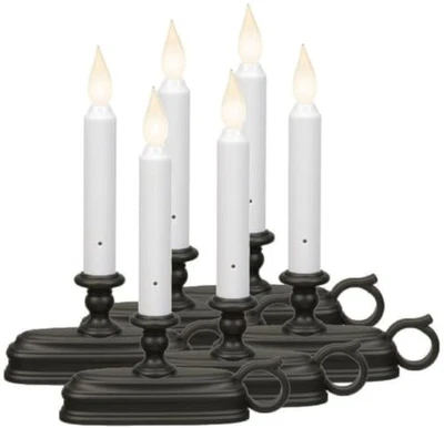  FPC1525A-R6 Battery Operated LED Window Candle Black/Bronze With White Flame - Image 1 of 4