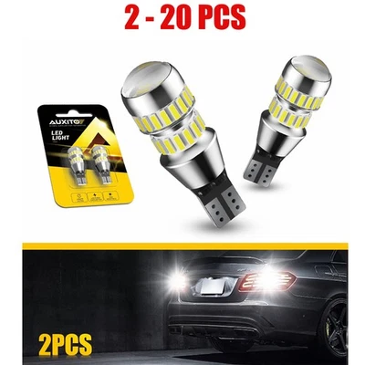 T15 W16W White 921 Bulb LED 2-20X Backup Lamp Reverse AUXITO 6000K Super Bright Foto 1 de 4