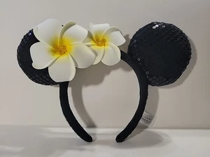 Disney Parks Aulani Plumeria Minnie Mouse Pailletten Hawaii Ohren Stirnband - Bild 1 von 5
