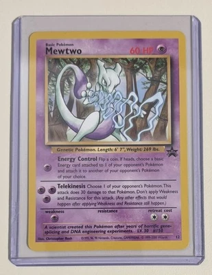 1999 POKEMON BLACK STAR PROMO MEWTWO #12 UNGRADED - Image 1 of 2