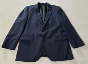 Abrigo deportivo HUGO BOSS Super 100 Blazer Hombre 42R Azul marino a cuadros Lana Forrado Bolsillos * - Imagen 1 de 9