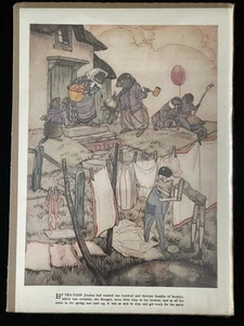 Antique Arthur Rackham Color Plate Print from Poor Cecco by Margery W. Bianco - Picture 1 of 1