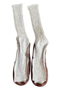 Eichel Unisex Wolle Leder Slipper Socken Haus Schuhe Herren Größe 9-10 Damen 11-12 - Bild 1 von 6