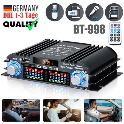 2025! Bluetooth Vollverstärker HiFi Verstärker Digital FM USB Stereo Amplifier - Bild 1 von 4