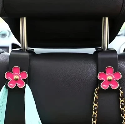 2pcs Universal Car Seat Headrest Hook Hanger for Bag Purse Clothes Coat - Image 1 of 4