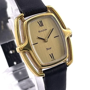 Working Christian Dior Bulova Manual Winding Watch Gold - Picture 1 of 10
