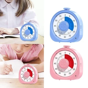 Visual Timer Cooking Timer Silent Countdown Clock Analog 1 Button Cycle for Kids - Picture 1 of 15