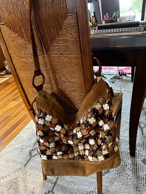 Lucky brand leather patchwork shoulder tote - Image 1 of 4