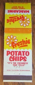 FRESHIE POTATO CHIPS & MARGARINE MATCHBOOK COVER: WASHINGTON STATE MATCHCOVER D9 - Picture 1 of 2