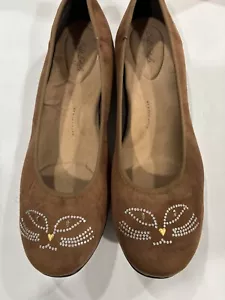 Soft Style KittyCat Flats Shoes Size 11 M Chocolate Microfiber Memory Foam - Picture 1 of 7