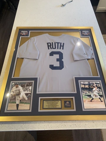 babe ruth new york yankees photo jersey wall hanging plaque Cover