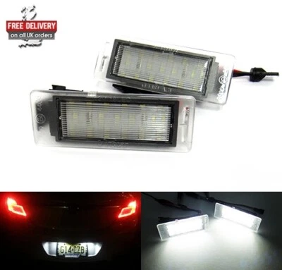 2x LED Licence Number Plate Light For Vauxhall Mokka Insignia Sports Tourer VXR8 - Image 1 of 4