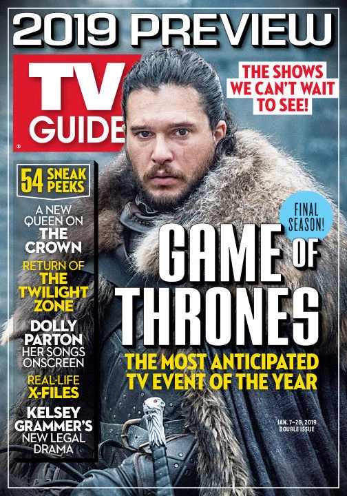 TV Guide Magazine January 7-20 2019 Preview Kit Harington Game of Thrones  - Image 1 of 1