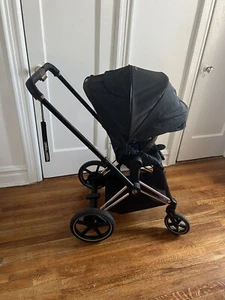 Used Cybex Priam Stroller Rose Gold/ Black/ Brown + winter footmuff Black - Picture 1 of 9