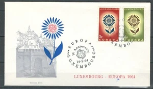 LUXEMBOURG EUROPE FLOWERS SET FDC COVER EUROPA 1964 LOT(LUX 11) - Picture 1 of 1