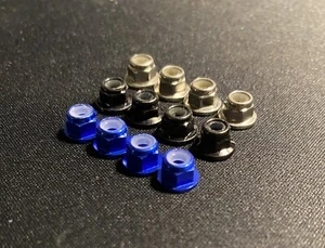 Losi Mini B Mini T 2.0 Wheel Nuts - 3 SETS - Blue, Black & Silver 1/18 1/16 RC - Picture 1 of 4