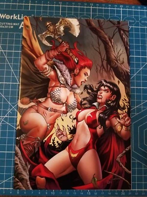 Vampirella vs. Red Sonja 1 RICC variante virgen Rhode Comic Con H9-99 Foto 1 de 2
