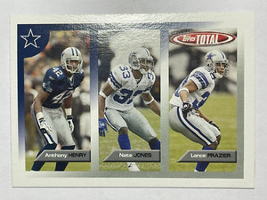 NATE JONES, LANCE FRAZIER, ANTHONY HENRY Cowboys 2005 Topps Total Card #50