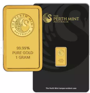 Perth Mint Kangaroo 1g Gold Bar 99.99%Pure Gold Invest in GODS money NOT paper! - Picture 1 of 4