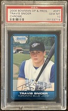 2006 BOWMAN CHROME DPs & PROSPECTS TRAVIS SNIDER ROOKIE RC #DP6 PSA GEM MT 10!!!