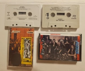 Accept - I'm A Rebel - Eat The Heat Cassette Tape Lot udo - Picture 1 of 10