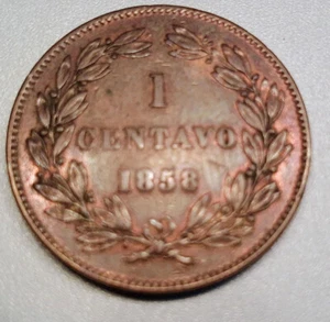 1858 1 CENTAVO (NEGRO) LIBERTAD VENEZUELA - Bild 1 von 2