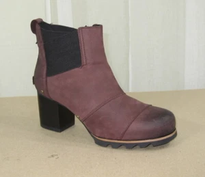 NEW SOREL Addington Waterproof Leather Elastic Gores Chelsea Bootie 10.5 Cattail - Picture 1 of 12