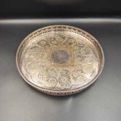 Vintage Alpha Plate Silver Viners of Sheffield Cutlers Company 1836 Chased  - Image 1 of 4