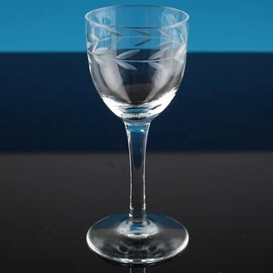Altes Likörglas Schnapsglas 10,5 cm Glas Schliff Gravur ~ Jugendstil Art Deco - Bild 1 von 4